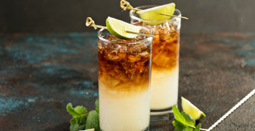 Dark and stormy cocktail with our golden rum